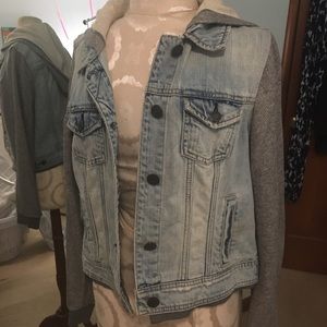 American Eagle Jean Jacket Hoodie